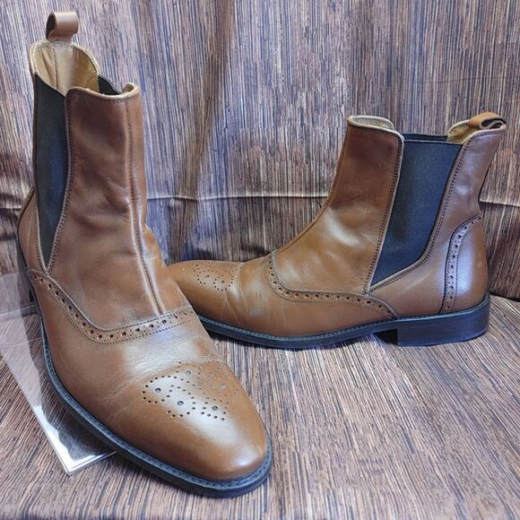 Timothy Allen Custom Spanish Light Brown Chelsea Boots Men's Size 40 (7) - Picture 1 of 3